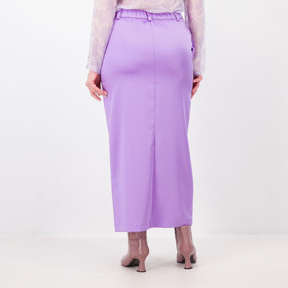 QVC Caterina Lancini Gonna In Raso Stretch Con Tasconi