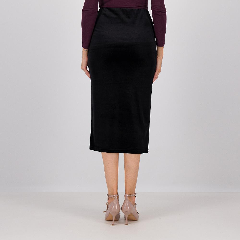 QVC Caterina Lancini Gonna Longuette A Tubino In Jesey Di Velluto