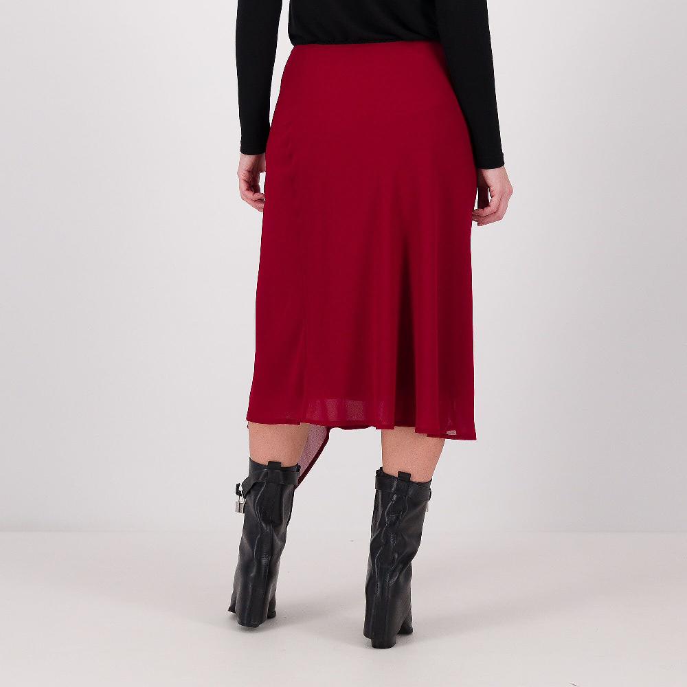 QVC Caterina Lancini Gonna Longuette In Doppia Georgette Con Elastico In Vita