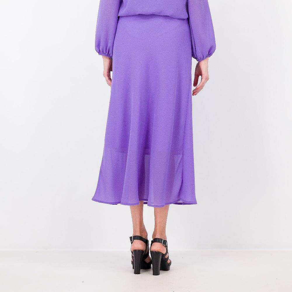 QVC Caterina Lancini Gonna Longuette In Georgette Con Fodera In Jersey Made In Italy