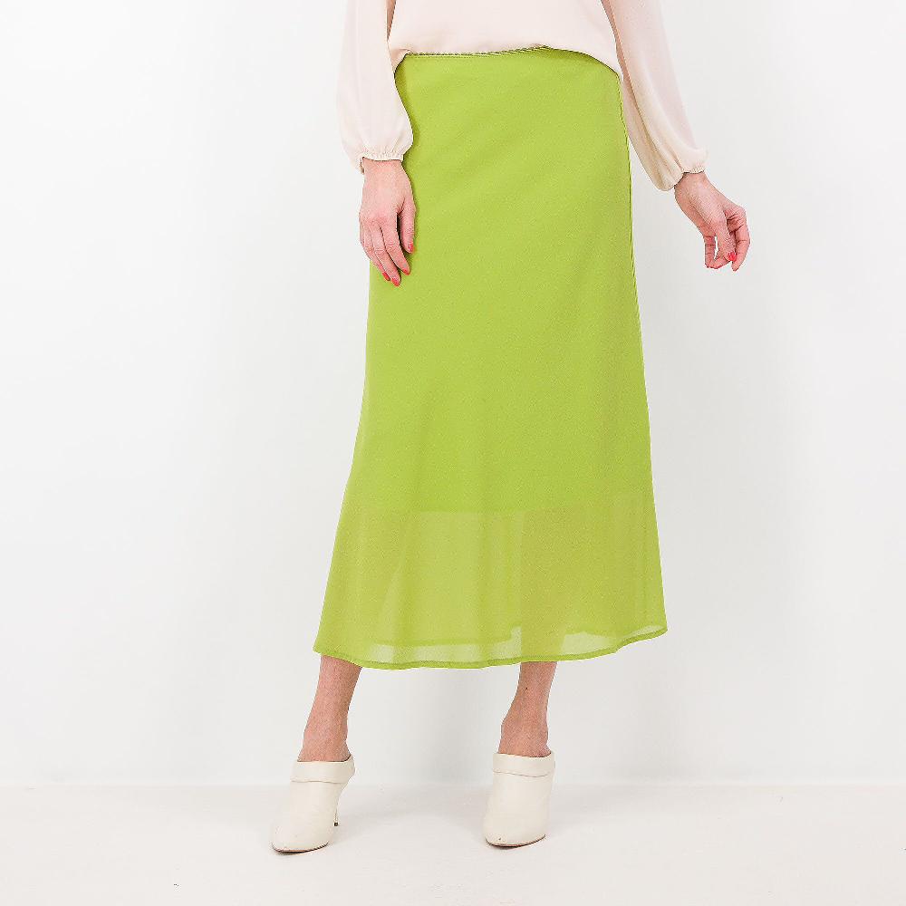 QVC Caterina Lancini Gonna longuette in georgette con fodera in jersey Made in Italy