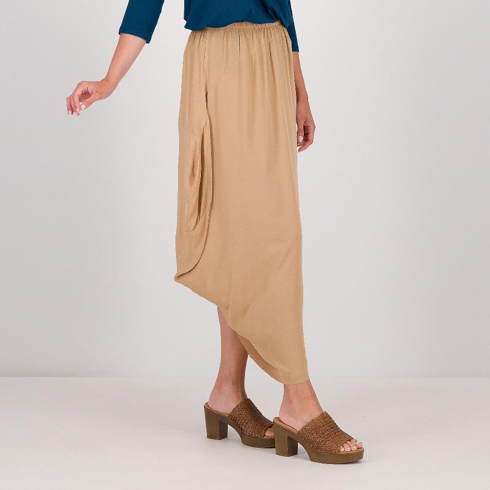 QVC Caterina Lancini Gonna Maxi In Crèpe Di Viscosa Con Elastico