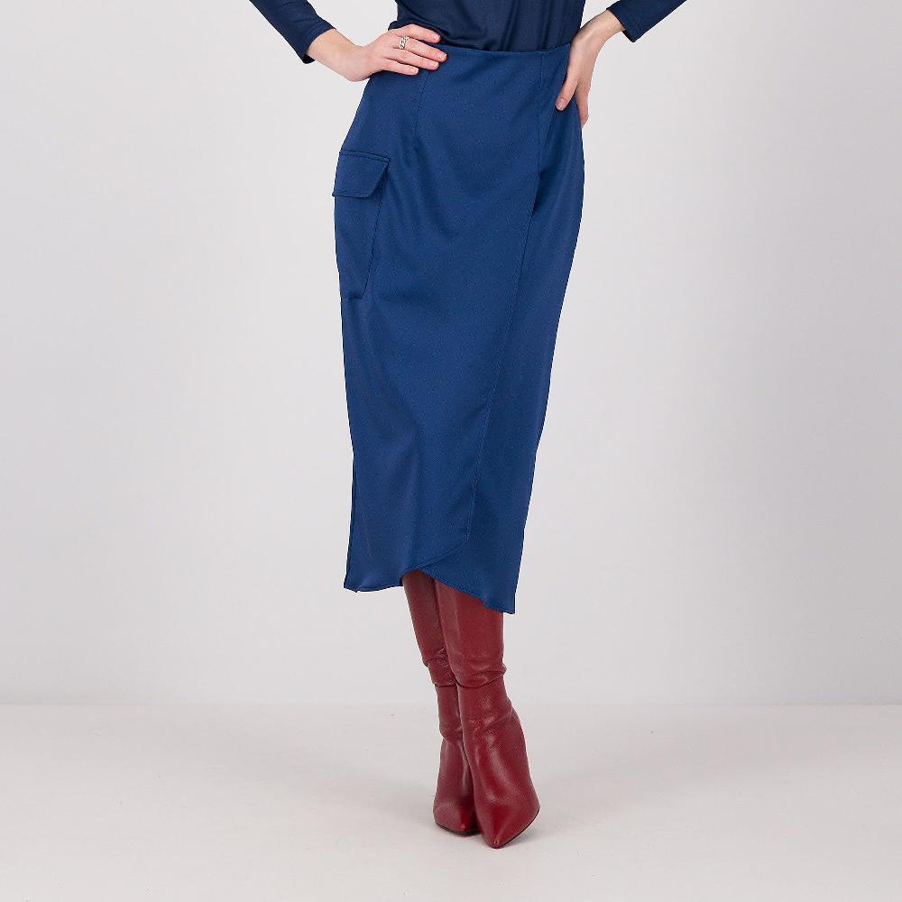 QVC Caterina Lancini Gonna midi In raso con tasconi