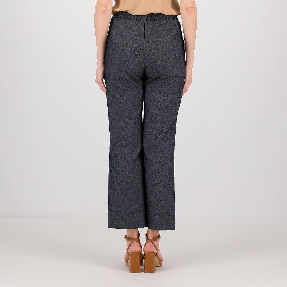 QVC Caterina Lancini Jeans Ampi Tessuto Elasticizzato Con Risvolto