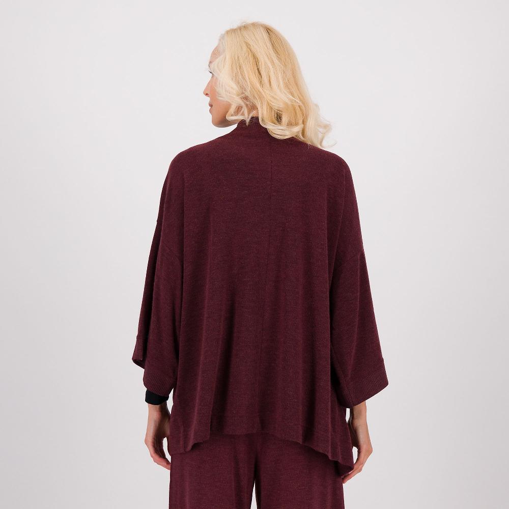 QVC Caterina Lancini Kimono In Maglia Inserti In Costina Con Tasche