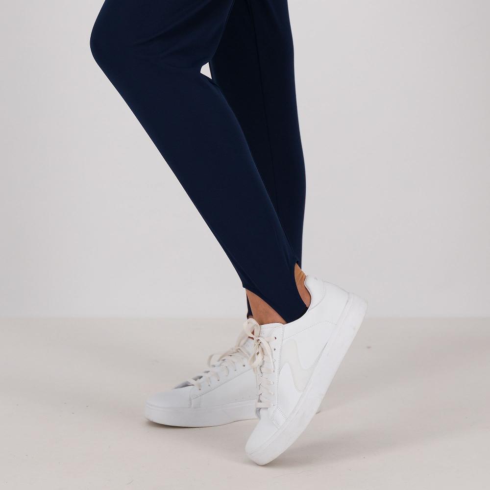 QVC Caterina Lancini Leggings In Jersey Crêpe Con Ghette Elasticate Al Fondo