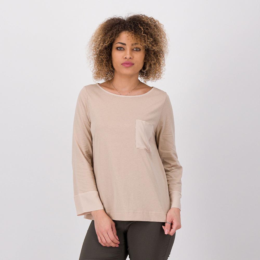 QVC Caterina Lancini Maglia a scatoletta a maniche lunghe in jersey di cotone