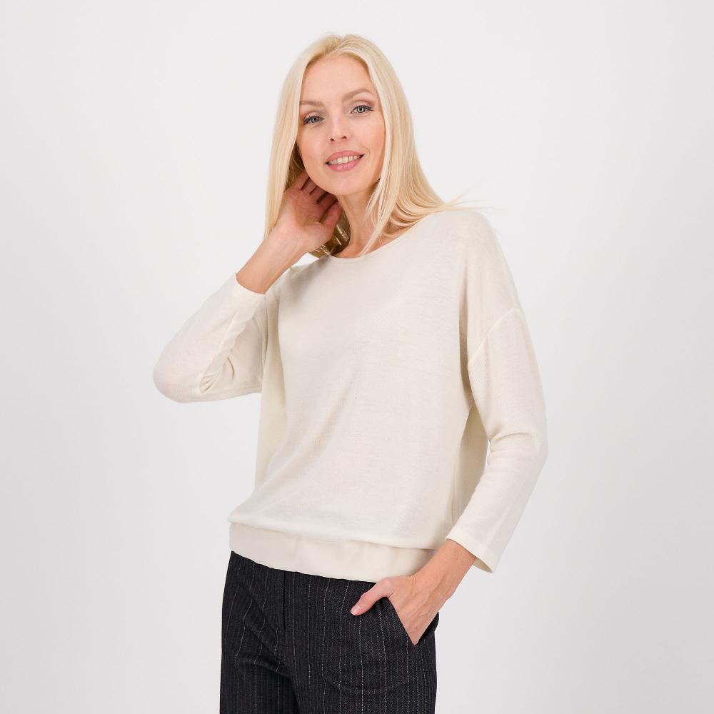 QVC Caterina Lancini Maglia con manica lunga e inserti in georgette