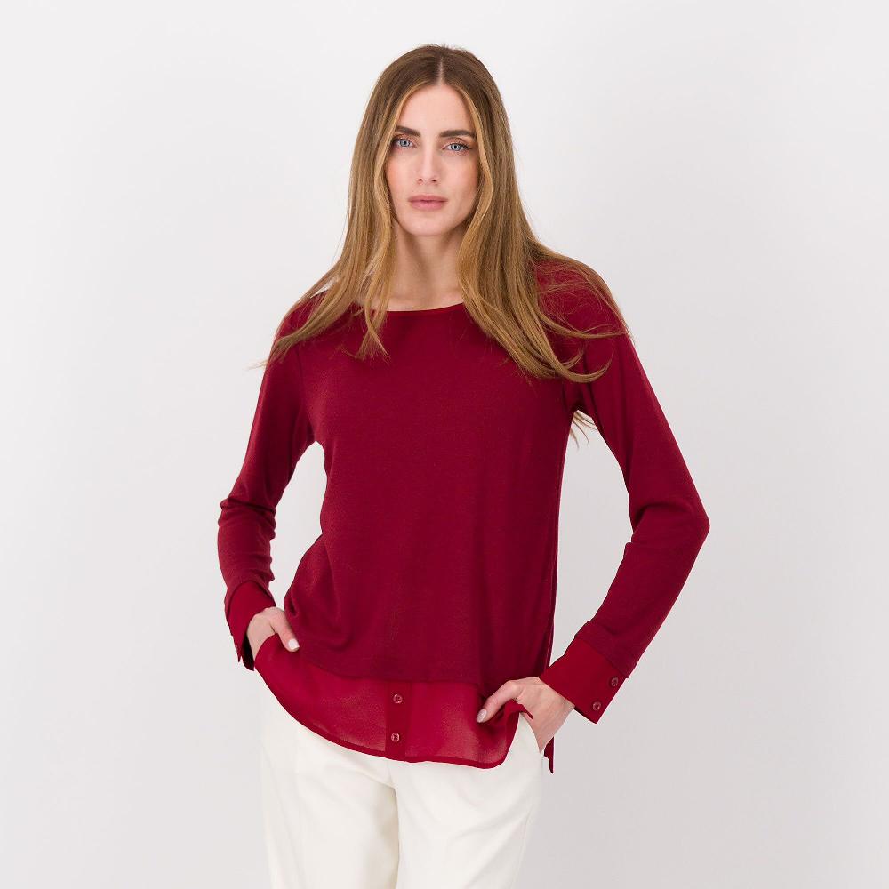 QVC Caterina Lancini Maglia effetto doppio a maniche lunghe