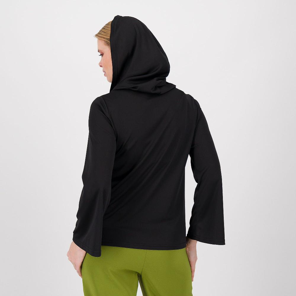QVC Caterina Lancini Maglia In Jersey Con Cappuccio E Scollo Morbido
