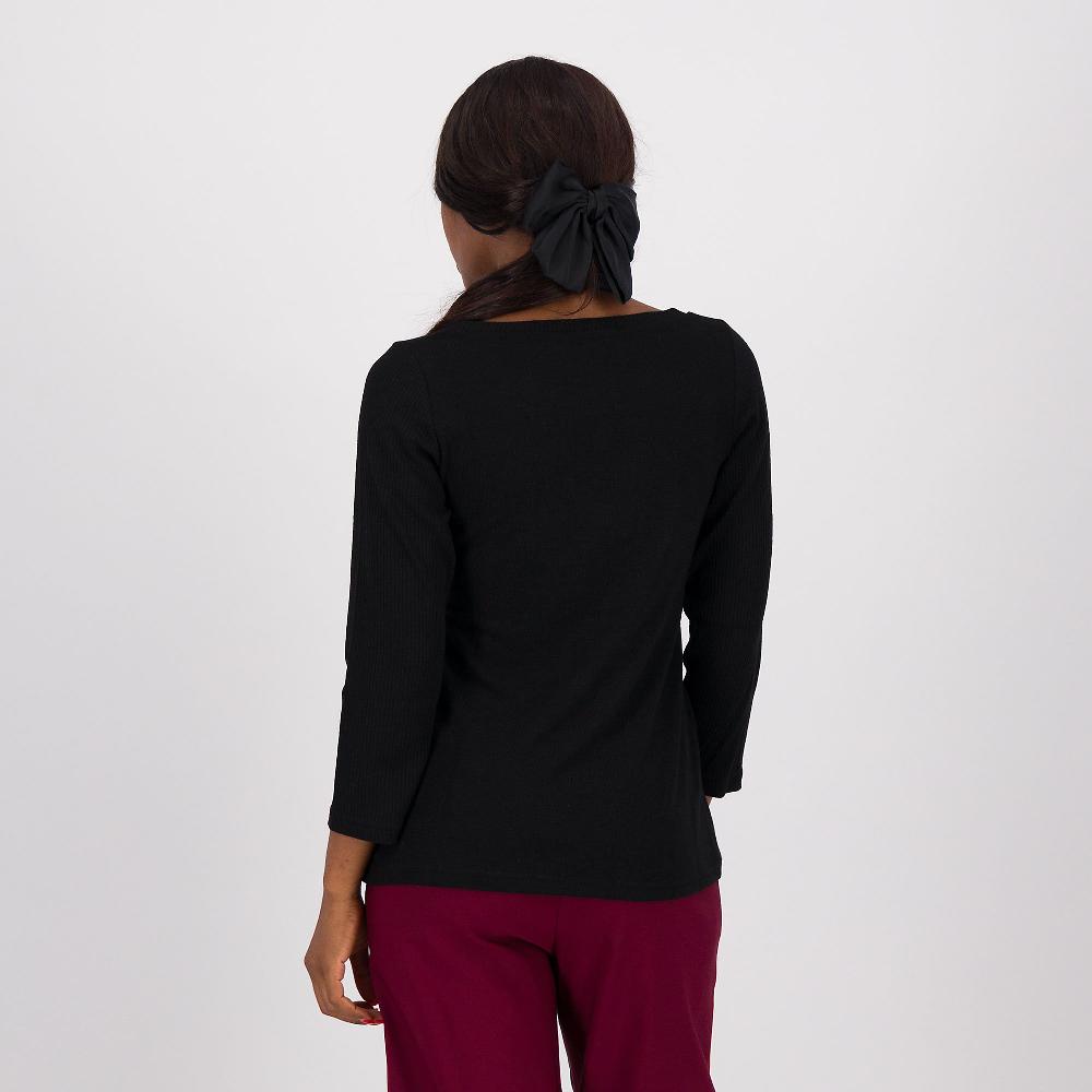 QVC Caterina Lancini Maglia In Jersey Con Manica Lunga E Bordi A Coste