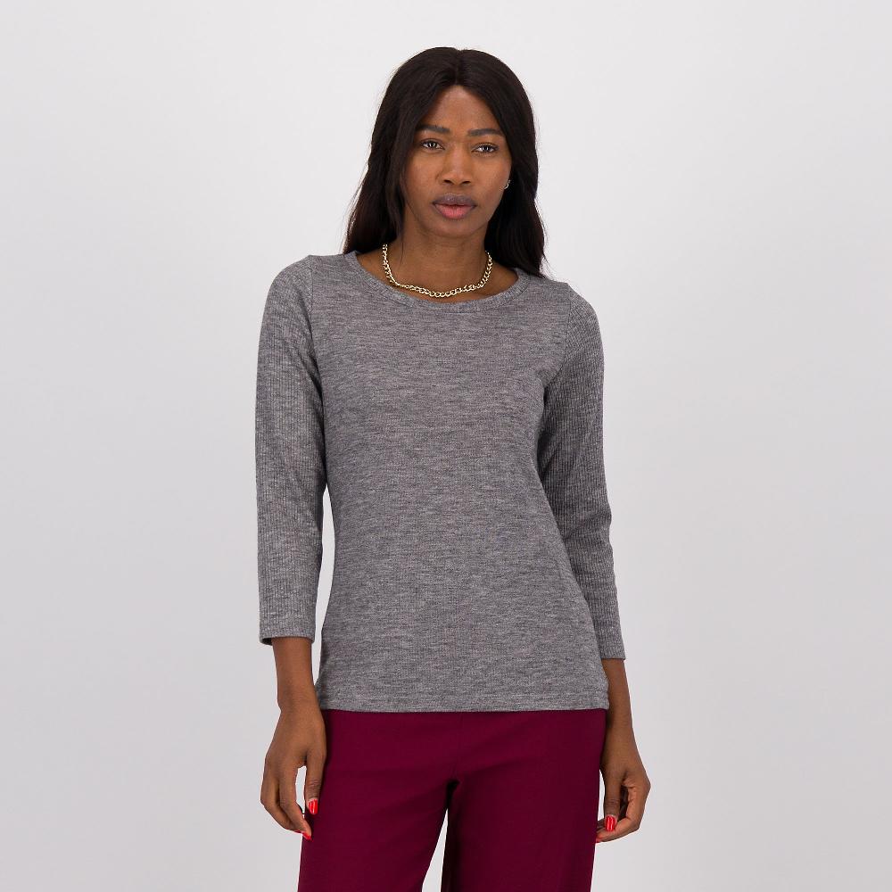 QVC Caterina Lancini Maglia in jersey con manica lunga e bordi a coste
