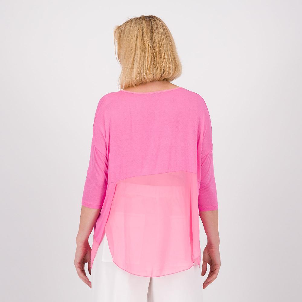 QVC Caterina Lancini Maglia In Jersey Fiammato Con Maniche 3/4