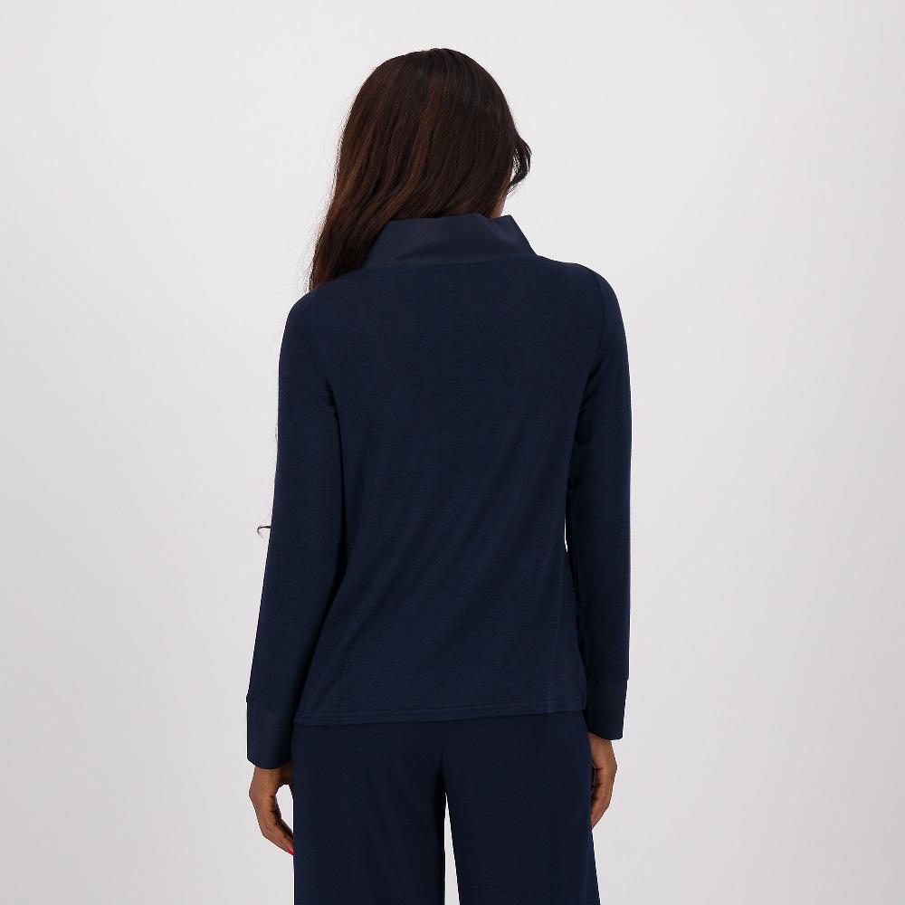 QVC Caterina Lancini Maglia In Jersey Leggero Con Inserti In Raso