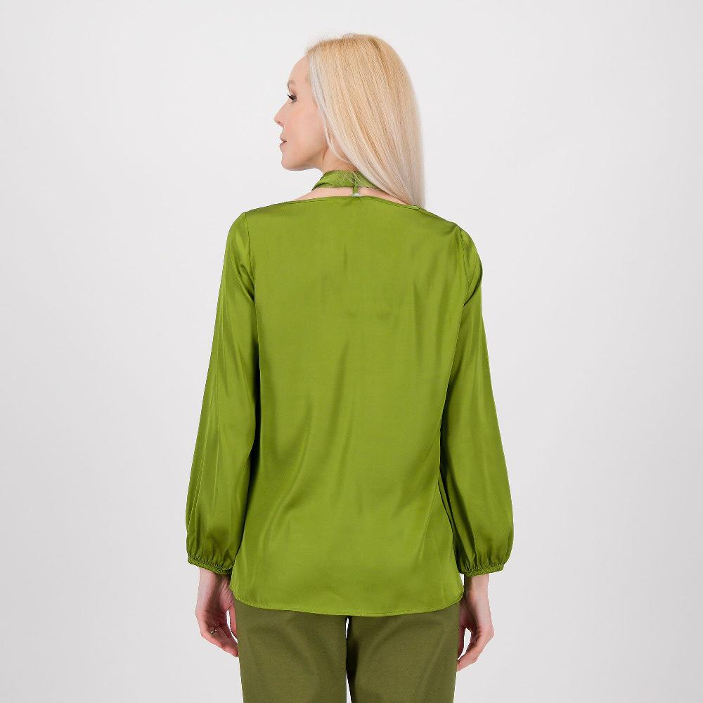 QVC Caterina Lancini Maglia In Raso A Maniche Lunghe Con Sciarpina