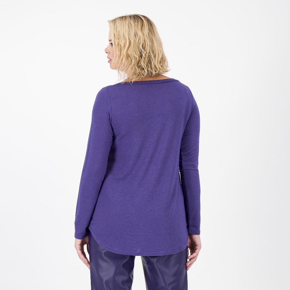 QVC Caterina Lancini Maglia Maniche Lunghe Misto Viscosa E Lana