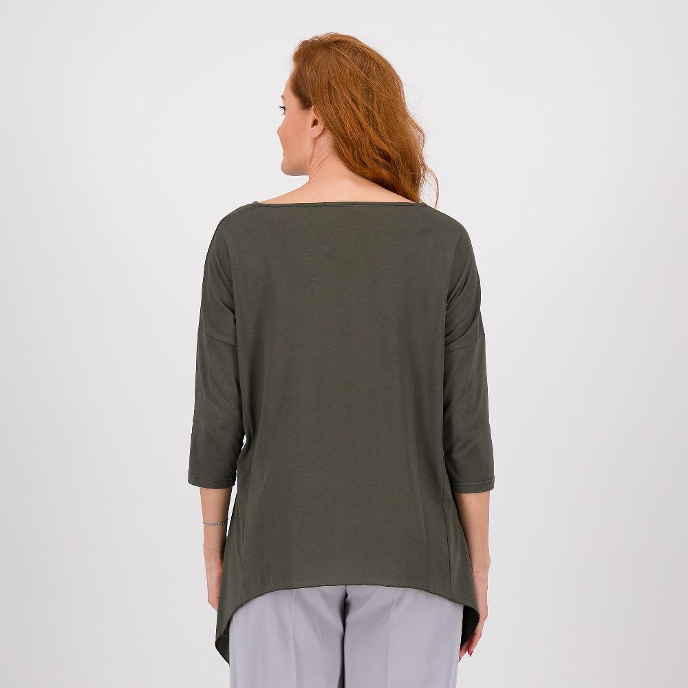 QVC Caterina Lancini Maglia Over In Jersey Di Cotone Stretch Con Spacchetti