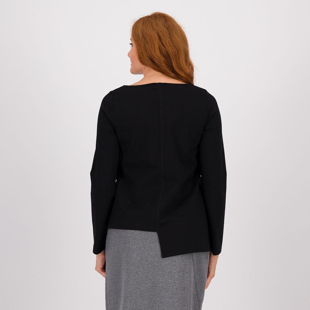 QVC Caterina Lancini Maglia Punto Milano Stretch Con Taglio Centrale