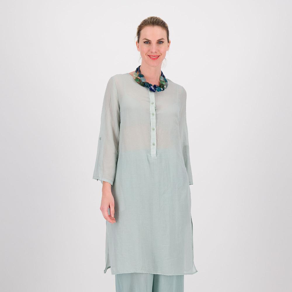QVC Caterina Lancini Maxi camicia in mussola di cotone e seta