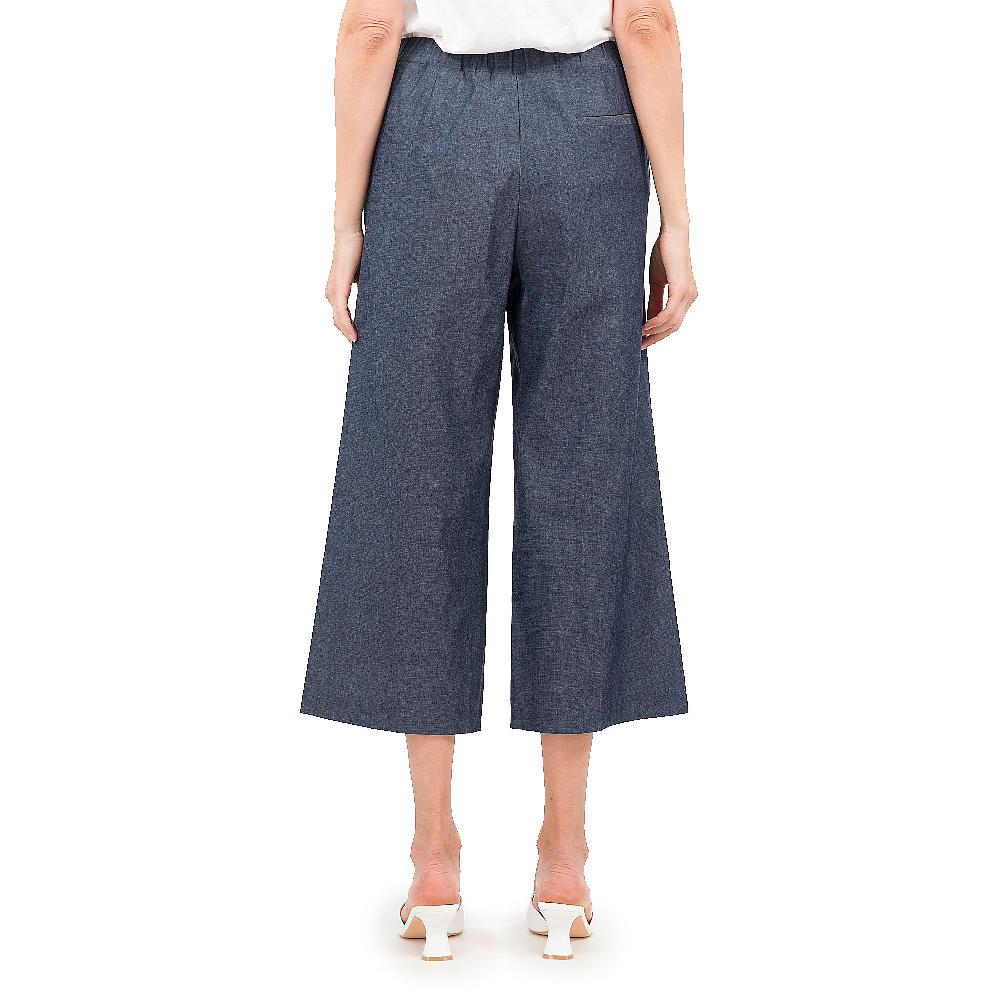 QVC Caterina Lancini Pantalone In Jeans Estivo Con Nervatura