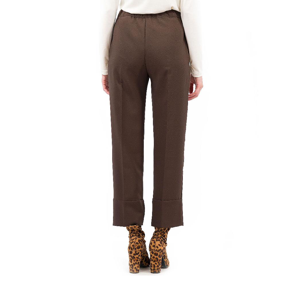 QVC Caterina Lancini Pantaloni A Carota Bi-stretch Con Vita Elasticata