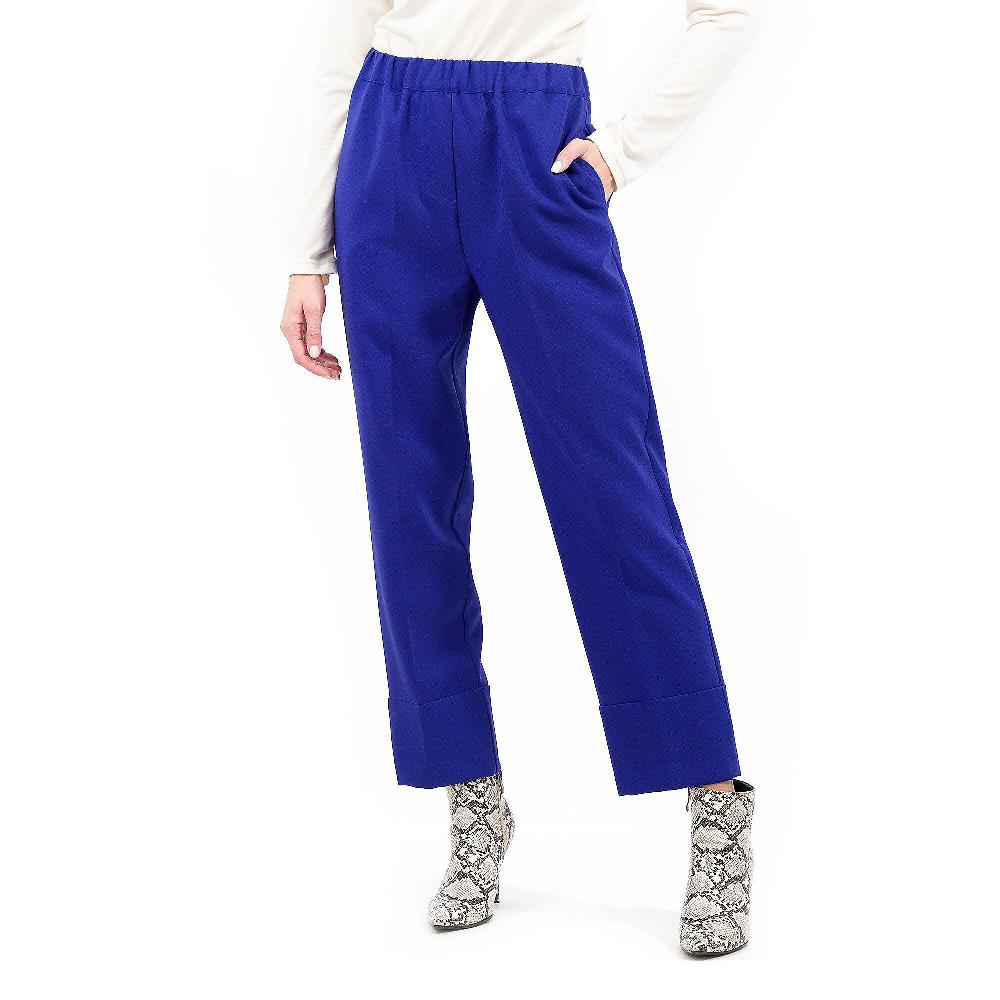 QVC Caterina Lancini Pantaloni a carota bi-stretch con vita elasticata