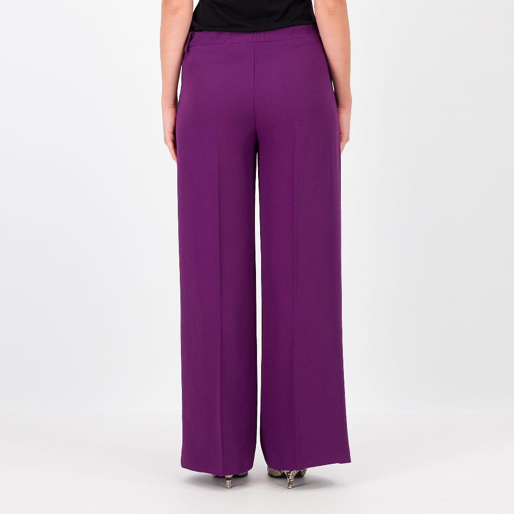 QVC Caterina Lancini Pantaloni A Palazzo In Tricottina Vita Elasticata Made In Italy