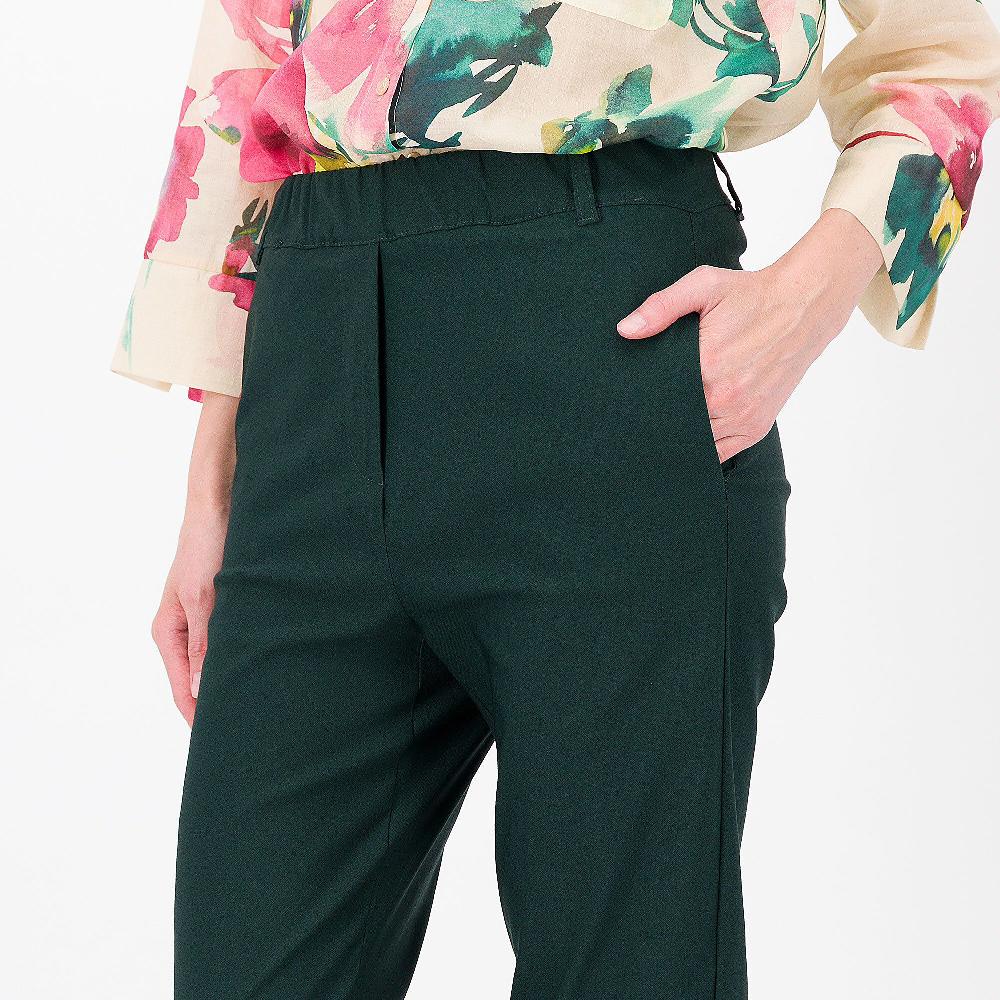 QVC Caterina Lancini Pantaloni A Sigaretta Con Elastico In Vita
