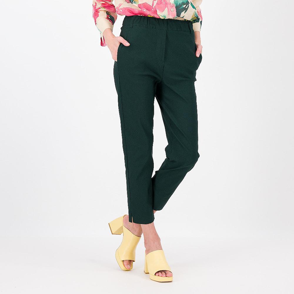 QVC Caterina Lancini Pantaloni a sigaretta con elastico in vita