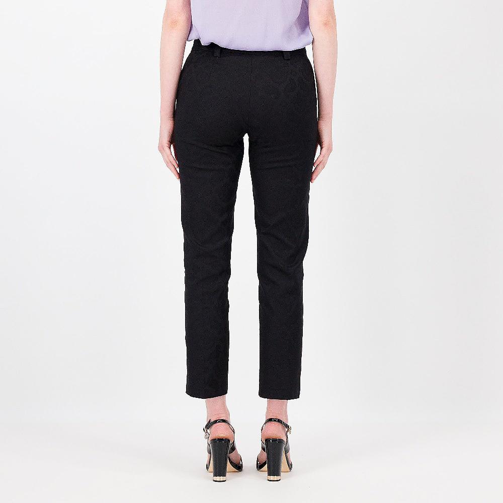 QVC Caterina Lancini Pantaloni A Sigaretta In Cotone Damascato