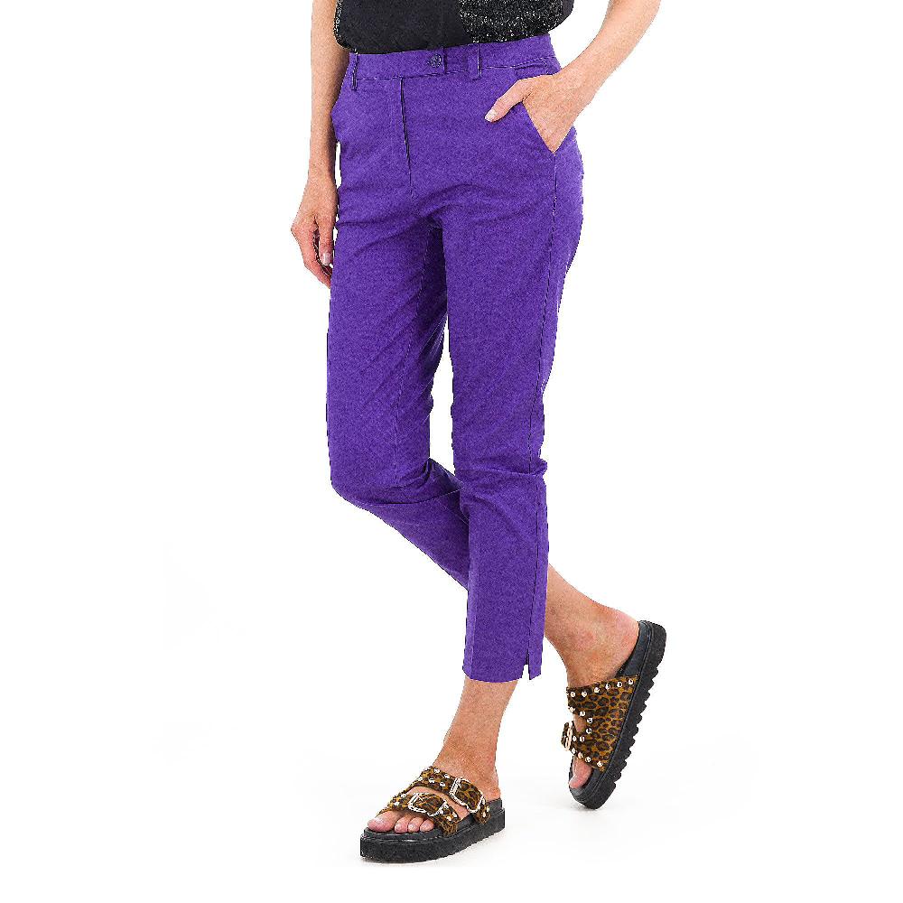 QVC Caterina Lancini Pantaloni a sigaretta in gabardina di cotone