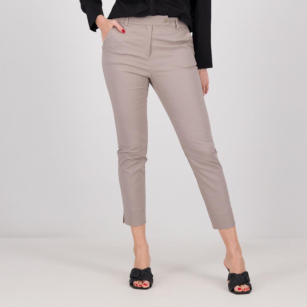QVC Caterina Lancini Pantaloni a sigaretta in rasatello di cotone anche Petite