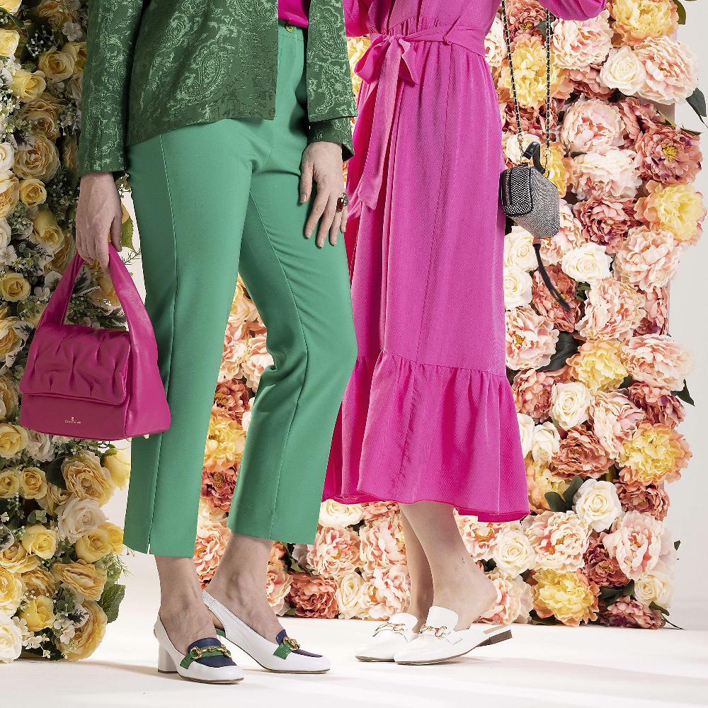 QVC Caterina Lancini Pantaloni A Sigaretta In Tessuto Bi-stretch