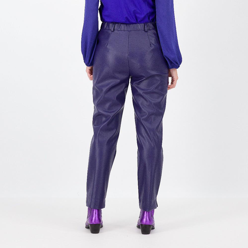 QVC Caterina Lancini Pantaloni A Sigaretta In Tessuto Spalmato