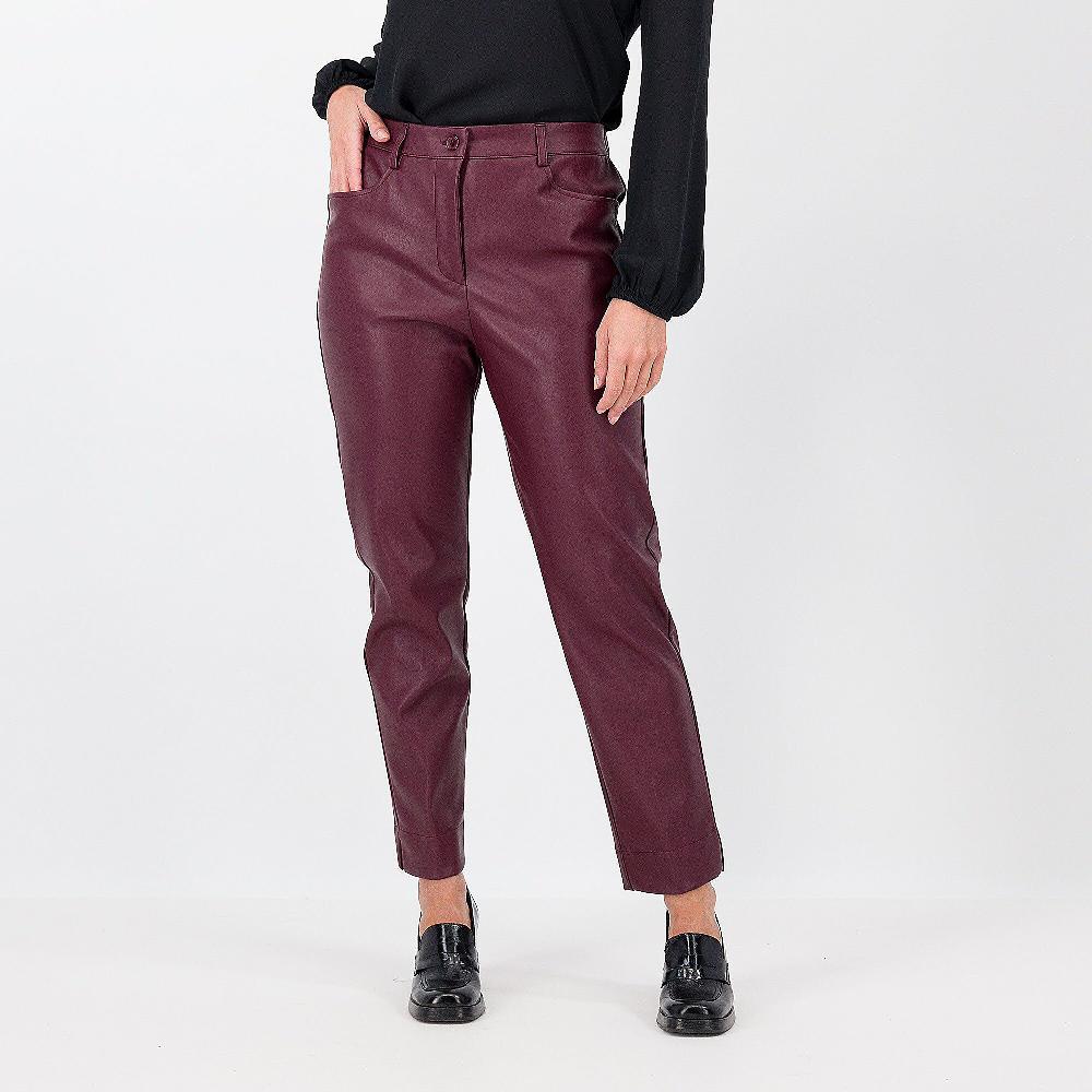 QVC Caterina Lancini Pantaloni a sigaretta in tessuto spalmato