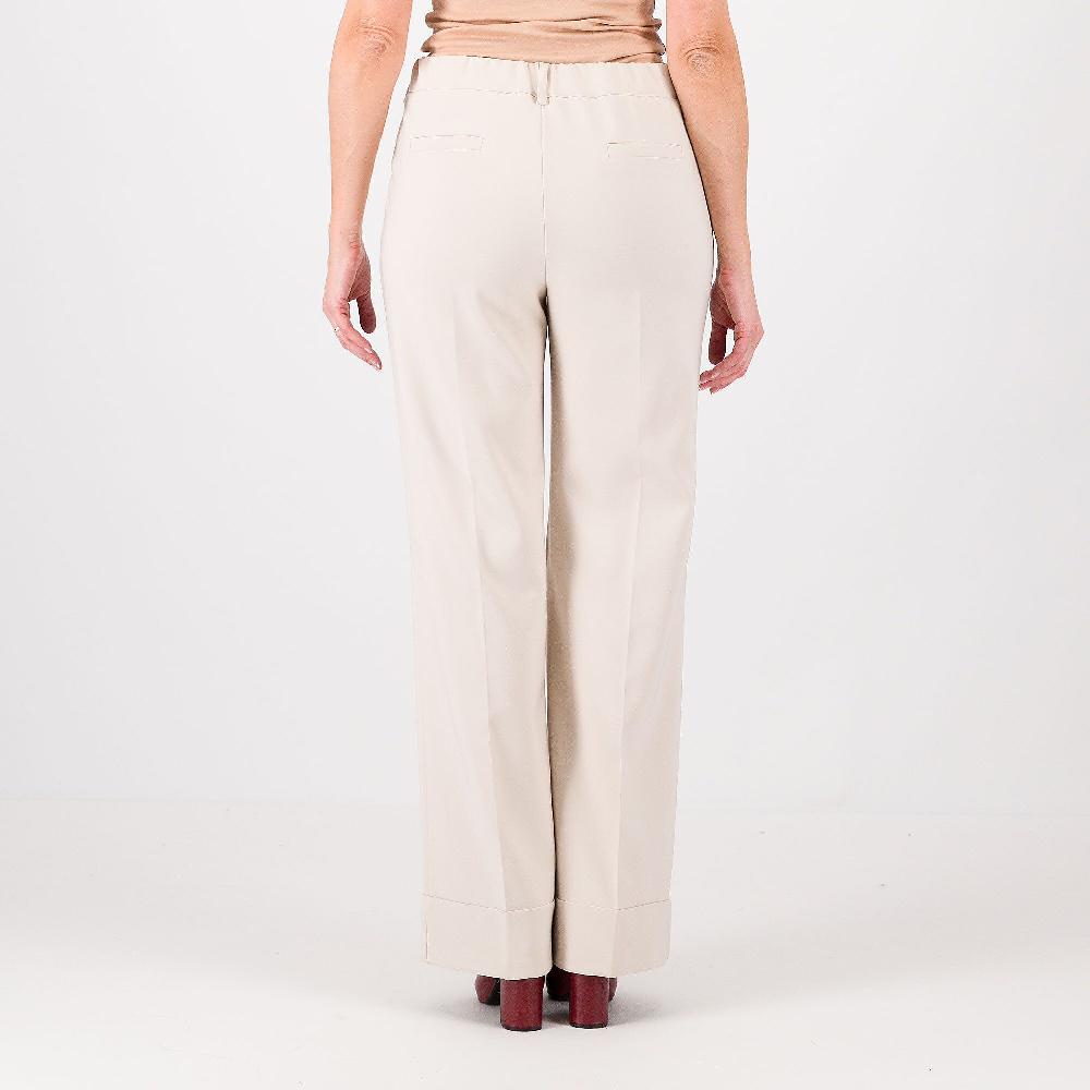 QVC Caterina Lancini Pantaloni Ampi In Bi-stretch Tecnico Anche Petite
