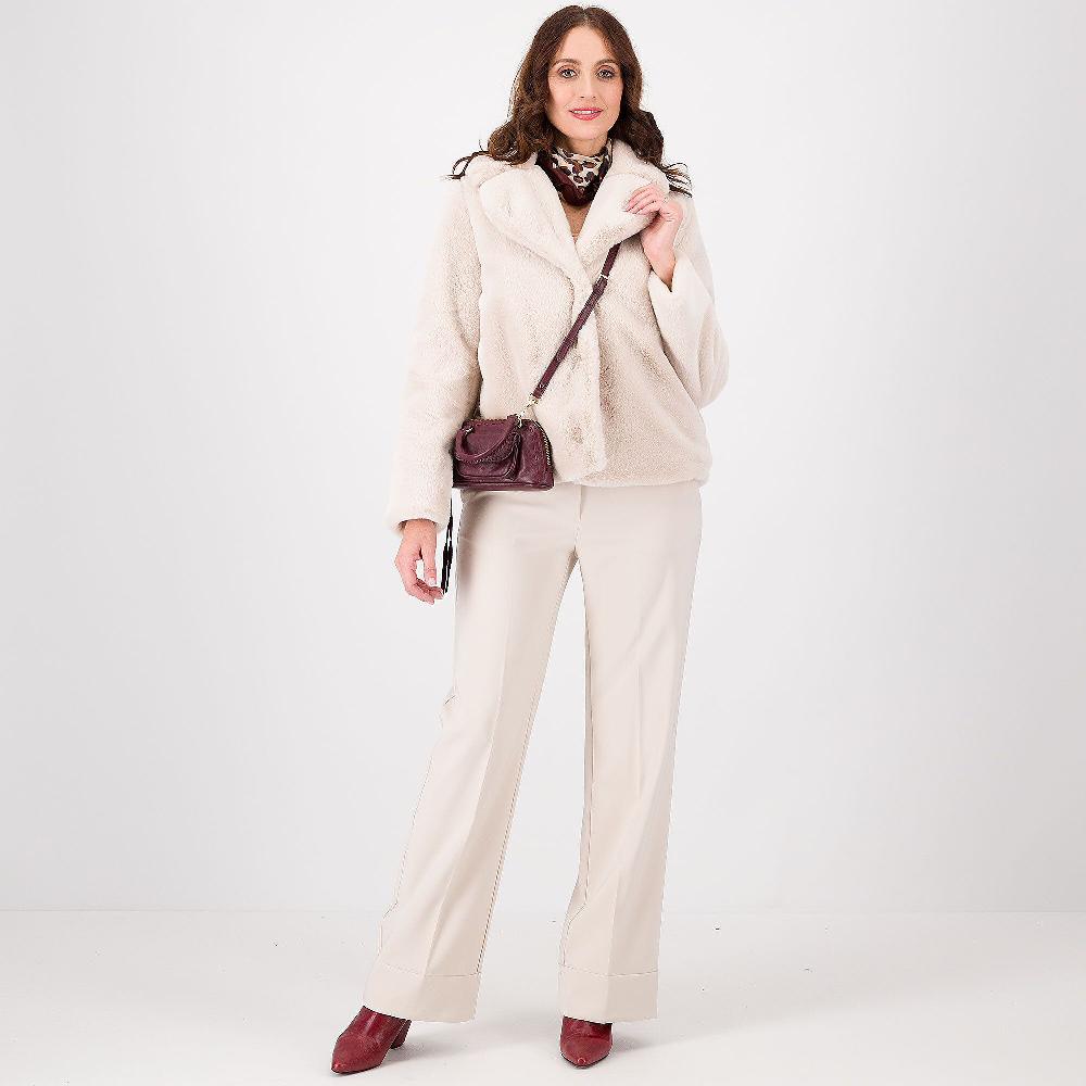 QVC Caterina Lancini Pantaloni Ampi In Bi-stretch Tecnico Anche Petite