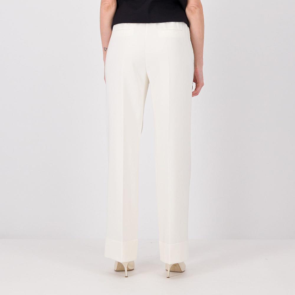 QVC Caterina Lancini Pantaloni Ampi In Bi-stretch Tecnico Anche Petite