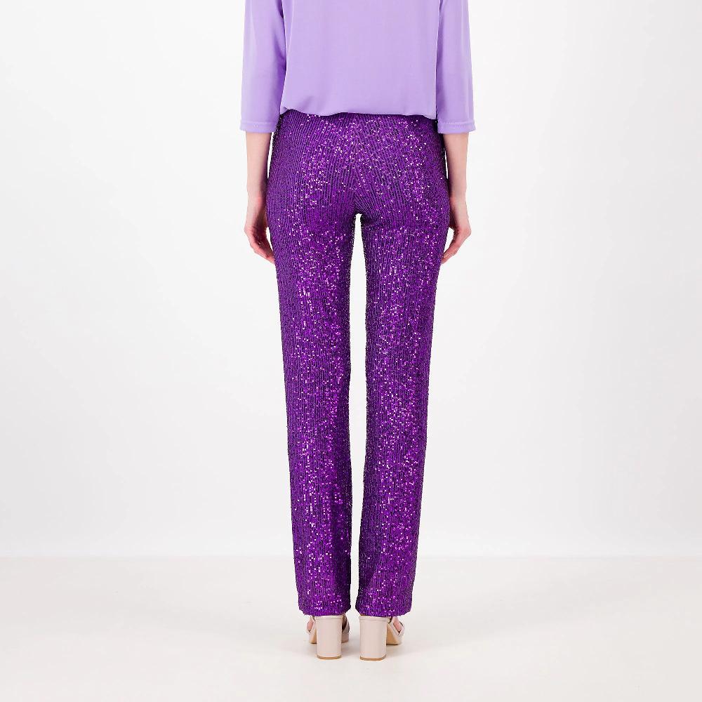 QVC Caterina Lancini Pantaloni Ampi In Paillettes Con Fodera Made In Italy
