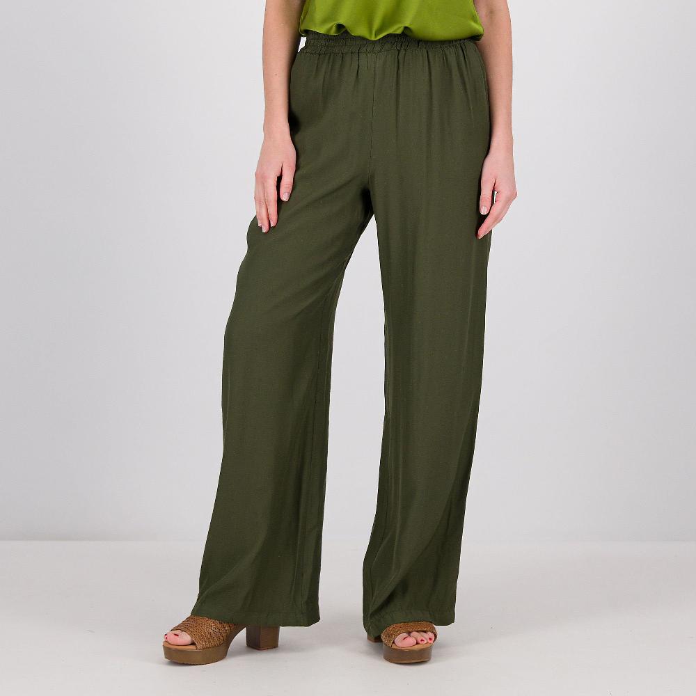 QVC Caterina Lancini Pantaloni ampi in tessuto giavanase di viscosa