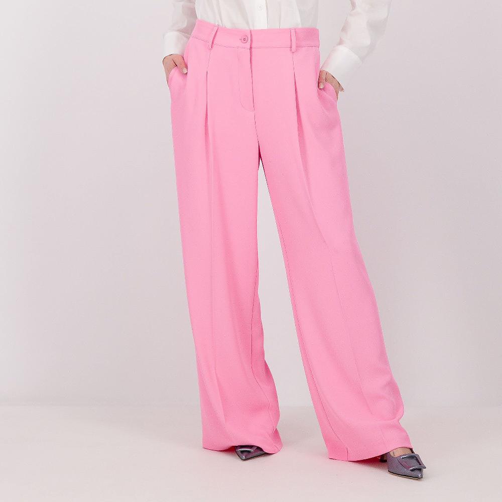 QVC Caterina Lancini Pantaloni ampi in tricottina con elastico in vita