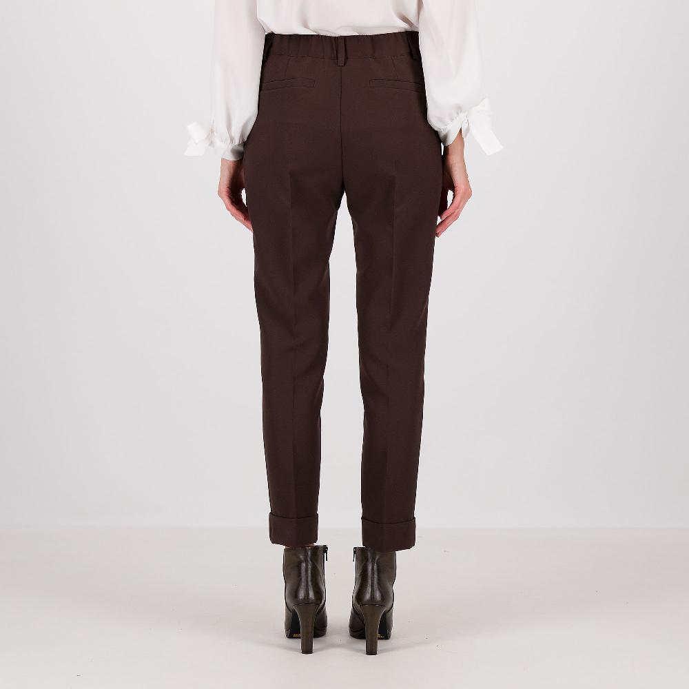 QVC Caterina Lancini Pantaloni Bi-stretch Con Risvolto Al Fondo