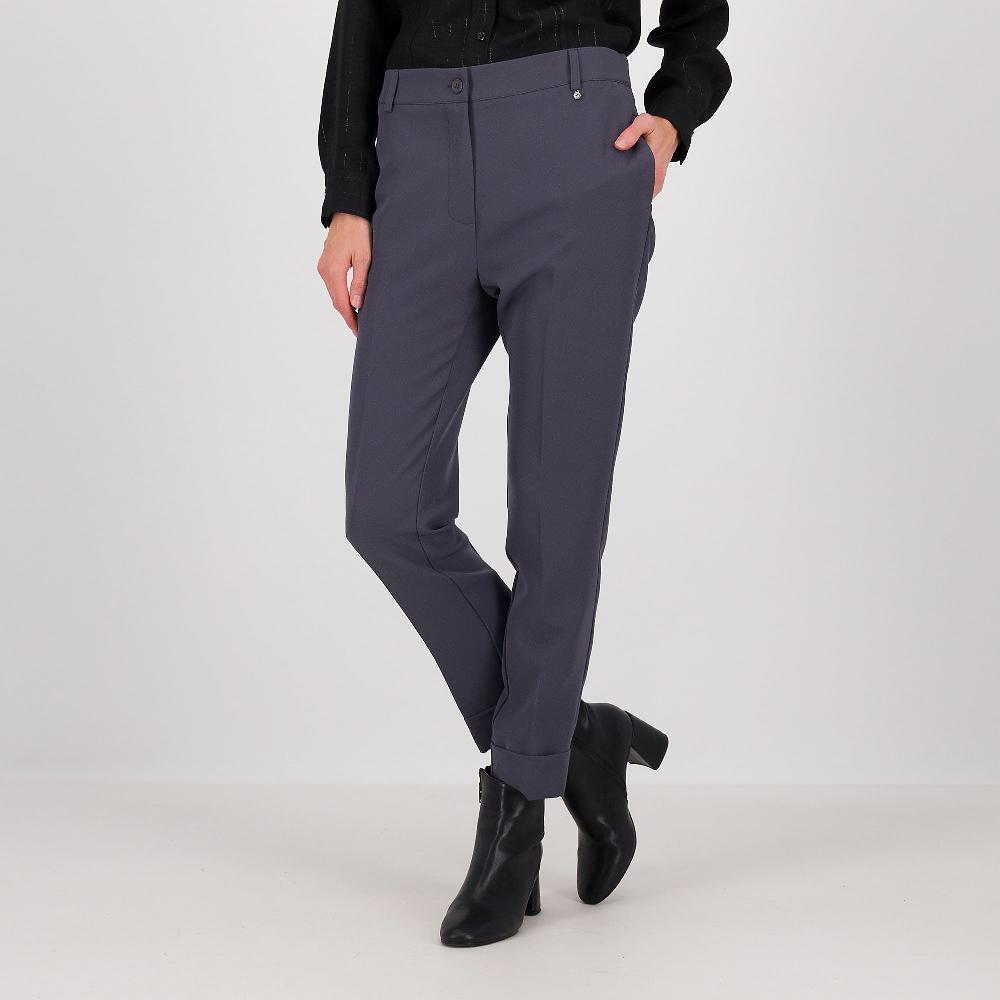 QVC Caterina Lancini Pantaloni bi-stretch con risvolto al fondo