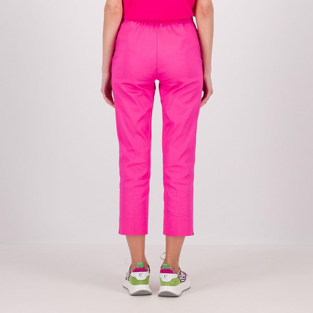 QVC Caterina Lancini Pantaloni Capri In Cotone Elasticizzato Con Tasche Inserite E Spacchetti Al Fondo