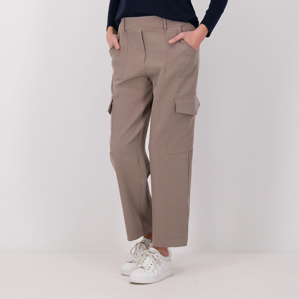 QVC Caterina Lancini Pantaloni cargo in tessuto bi-stretch