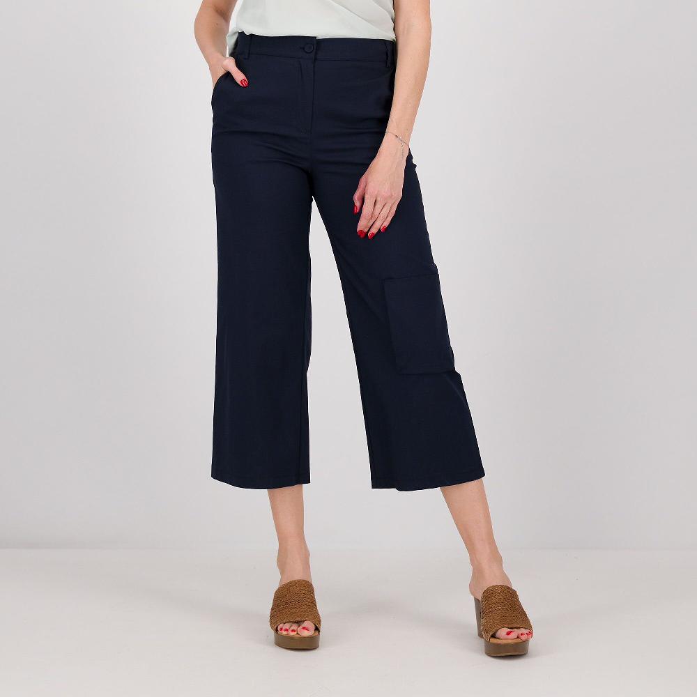 QVC Caterina Lancini Pantaloni cropped con gamba ampia