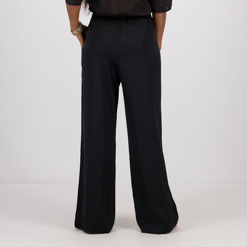 QVC Caterina Lancini Pantaloni Gamba Ampia In Raso Di Viscosa