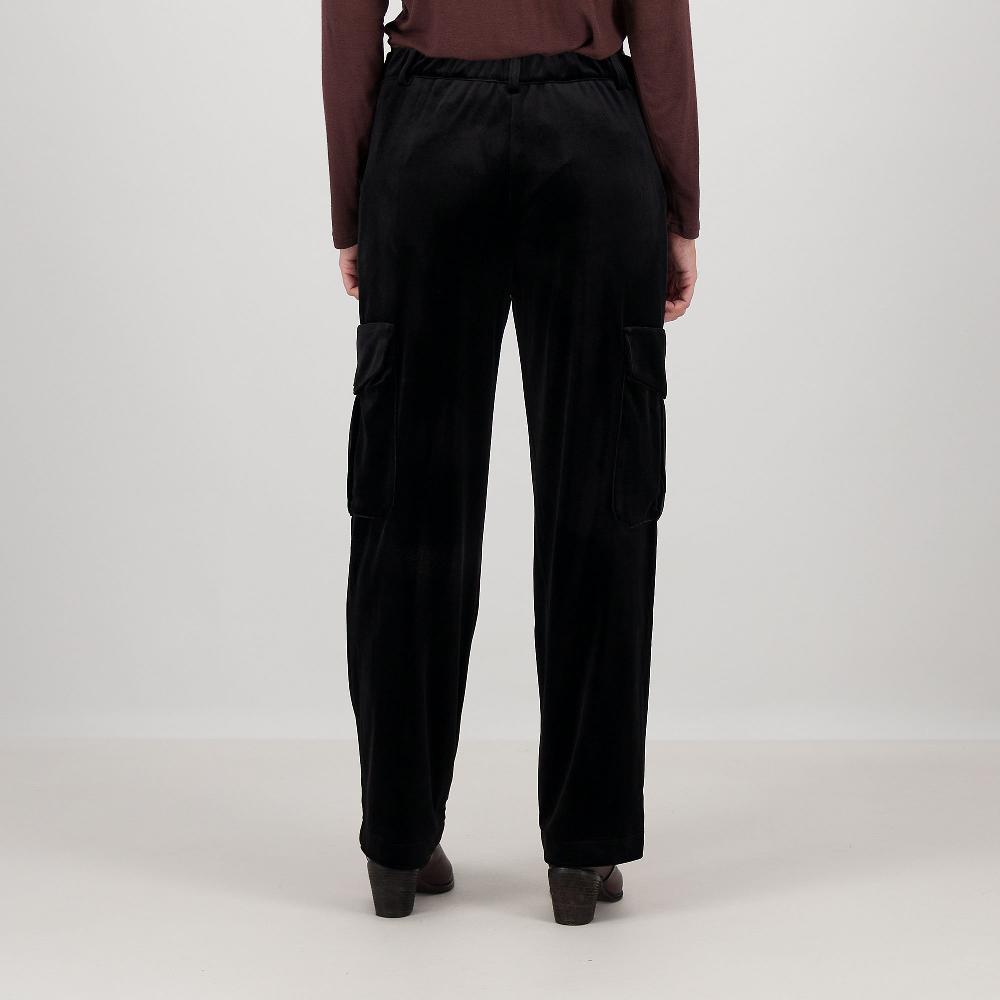 QVC Caterina Lancini Pantaloni In Ciniglia Di Velluto Stretch Con Tasche Laterali