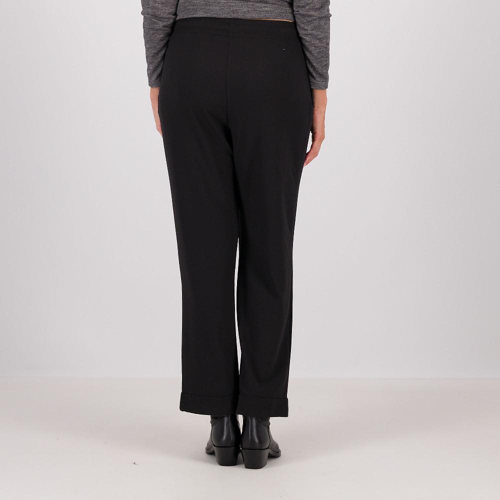 QVC Caterina Lancini Pantaloni In Crêpe Di Poly-viscosa Con Vita Elasticata