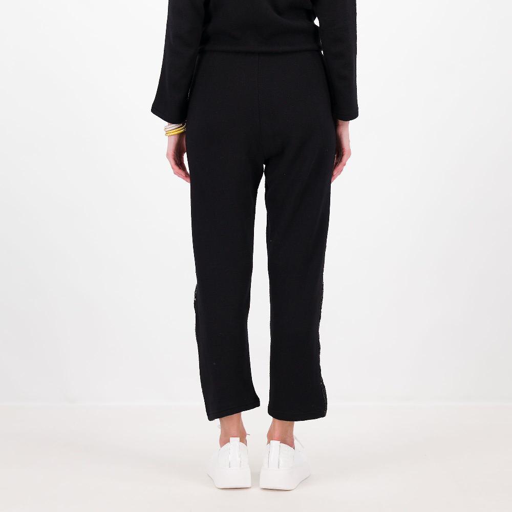 QVC Caterina Lancini Pantaloni In Maglia Mano Cachemire Con Paillettes Made In Italy